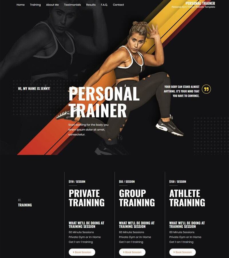 Personal Trainer & Wellness Web